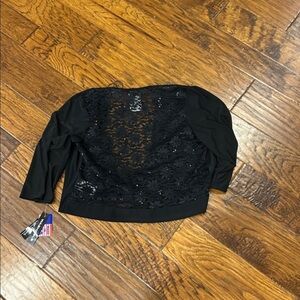 R&M Richards black coverup size large, lace back